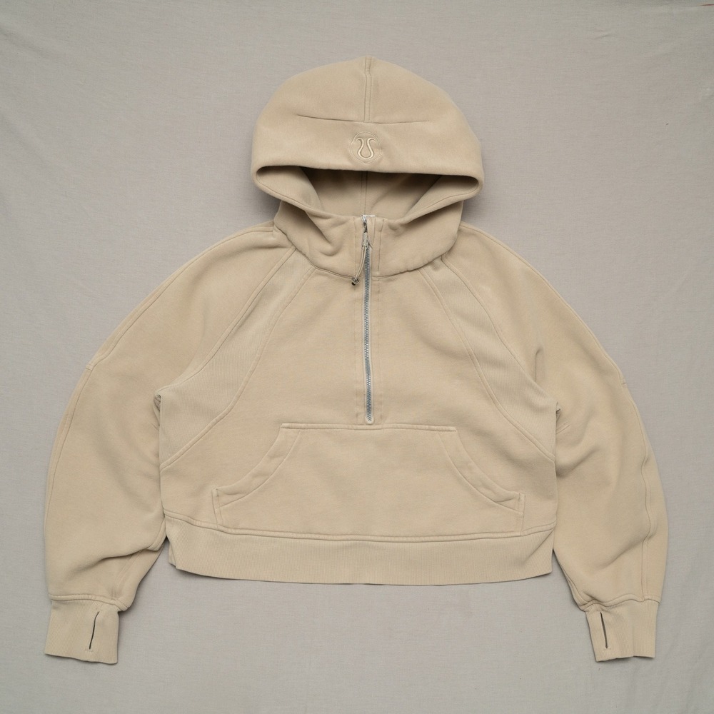 Lululemon Hoodie Womens XS/S Scuba Oversized 1/2 Zip Hoodie Cropped Sweatshirt